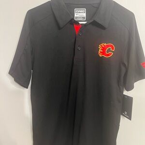 Fanatics Calgary‎ Flames Black Polo Shirt